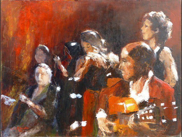 Flamenco, huile sur toile, 50x65 (coll.part.)